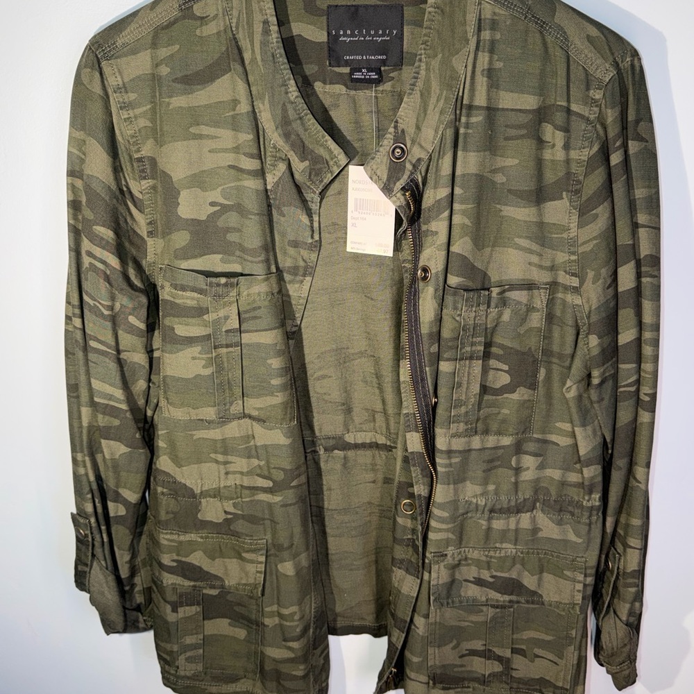 Sanctuary Women’s Green Camo Field Jacket — NWT